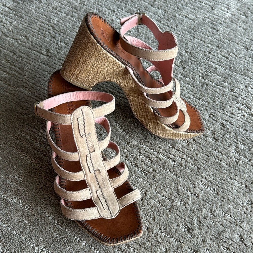 Henry Cuir Pour Barney’s New York Wedge Sandal Y2K